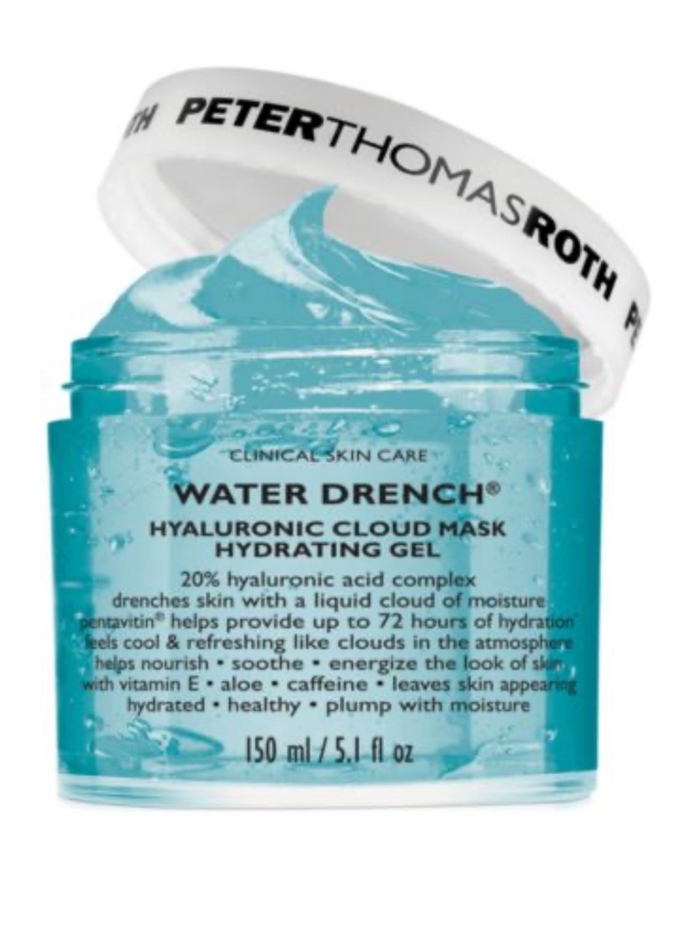 Peter Thomas Roth Water Drench Hyaluronic Cloud Mask Hydrating Gel 150ml NWOB